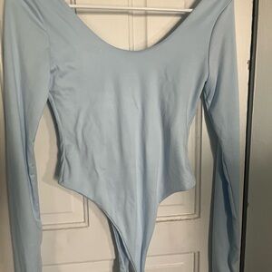 Light Blue Long Sleeve Bodysuit